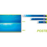 JUWEL POSTER BLAU 2S, 60 x 30 CM