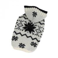 Svetr Norsko s kapucí - bílá/černá