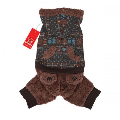 Puppia kombinéza Mushy - hnědá