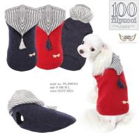 Puppy Angel psí svetr Superlambs Wool Hoodie - červená