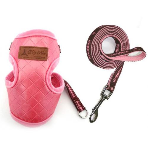 Dog Pose Quilting Easy Harness kšíry růžová