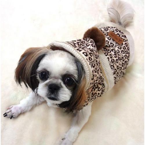 Dog Pose Special Heart Padding Jumper bunda hnědá