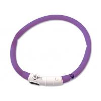 Obojek DOG FANTASY světelný fialový 70 cm