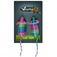 Hračka pro kočky 2 barevné myšky