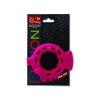 Hračka DOG FANTASY silikonový kroužek světle růžový