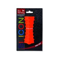 Hračka DOG FANTASY silikonový hranol tříboký oranžový