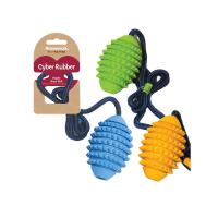 Hračka pro psy Rugby míč s lanem S