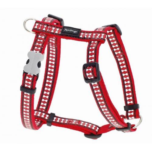 Red Dingo postroj extra velký reflexní – červený