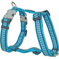 Red Dingo postroj extra velký reflexní – tyrkysový