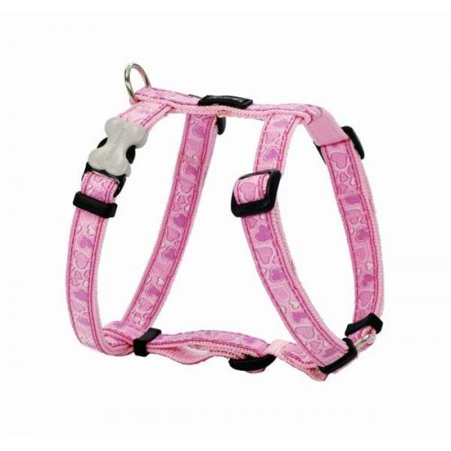 Red Dingo postroj střední se vzorem - Breezy Love Pink