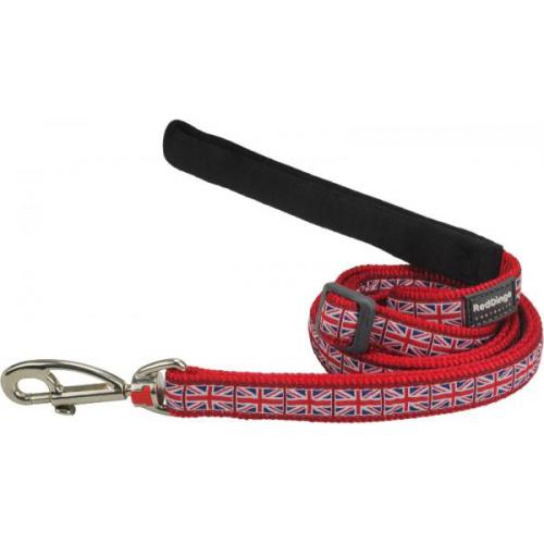 Red Dingo vodítko střední 20 mm x 1,8 m se vzorem - Union Jack Flag