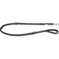 Red Dingo vodítko střední přepínací 2 m se vzorem - Blue Spots on Brown