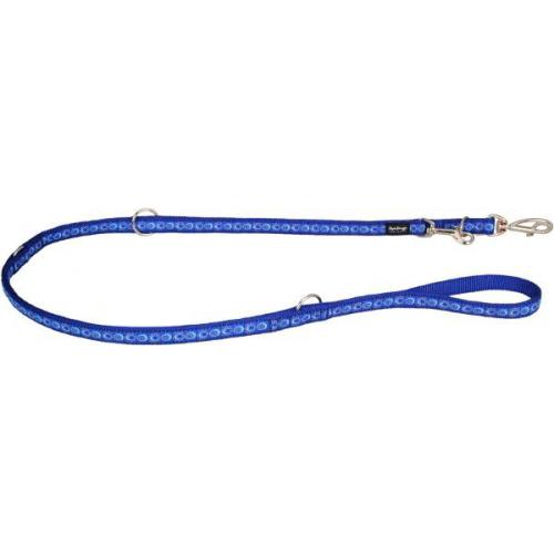 Red Dingo vodítko střední přepínací 20 mm x 2 m se vzorem - Cosmos Blue