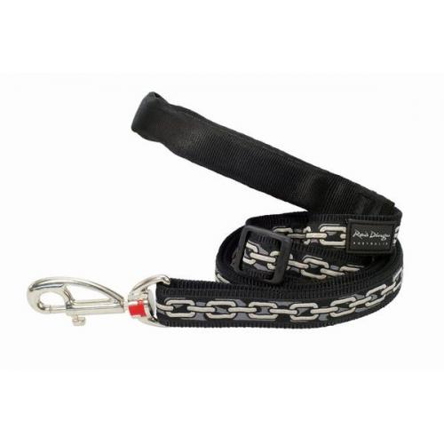 Red Dingo vodítko velké 25 mm x 1,8 m se vzorem - Chain