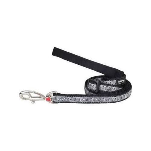 Red Dingo vodítko velké 25 mm x 1,8 m se vzorem - Hypno Black