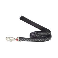 Red Dingo vodítko velké 25 mm x 1,8 m se vzorem - Snake Eyes Black