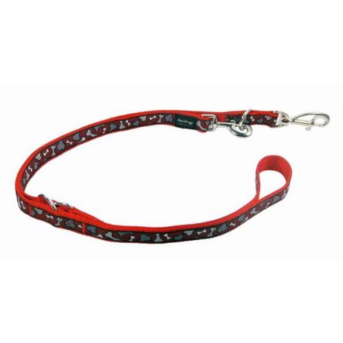 Red Dingo vodítko velké přepínací 25 mm x 2 m se vzorem - Bonarama Red