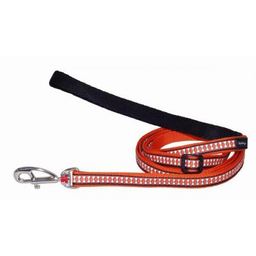 Red Dingo vodítko reflexní malé 1,8 m – oranžové