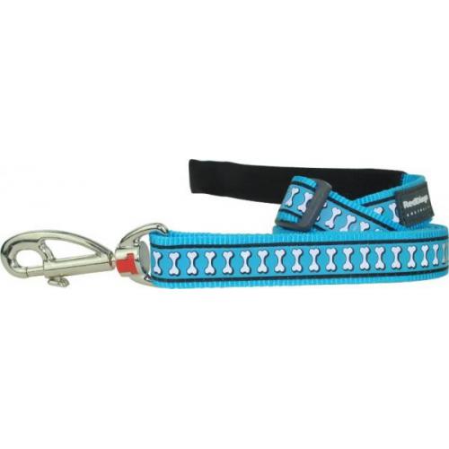 Red Dingo vodítko reflexní malé 12 mm x 1,8 m – tyrkysové