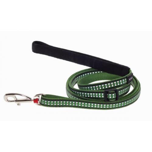 Red Dingo vodítko reflexní malé 12 mm x 1,8 m – zelené
