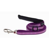 Red Dingo vodítko reflexní střední 20 mm x 1,8 m – fialové