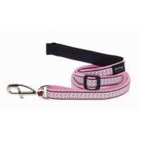 Red Dingo vodítko reflexní střední 1,8 m – růžové