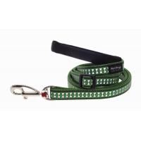 Red Dingo vodítko reflexní střední 20 mm x 1,8 m – zelené