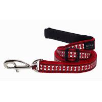 Red Dingo vodítko reflexní velké 1,8 m – červené