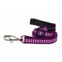 Red Dingo vodítko reflexní velké 1,8 m – fialové