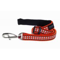 Red Dingo vodítko reflexní velké 1,8 m – oranžové