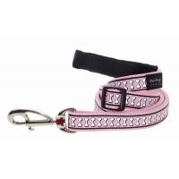 Red Dingo vodítko reflexní velké 1,8 m – růžové