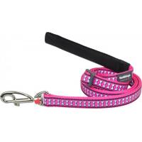 Red Dingo vodítko reflexní velké 1,8 m – tmavě růžové