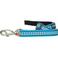 Red Dingo vodítko reflexní velké 1,8 m – tyrkysové