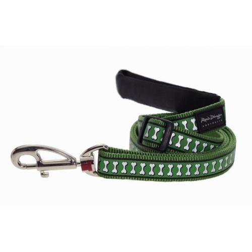Red Dingo vodítko reflexní velké 1,8 m – zelené