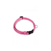 Papillon obojek velký reflexní 45 - 68 cm - růžový