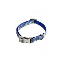 Papillon obojek střední 26 - 40 cm se vzorem - Hula Hula modrý