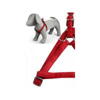 Papillon postroj velký kožený 46 - 75 cm - červený