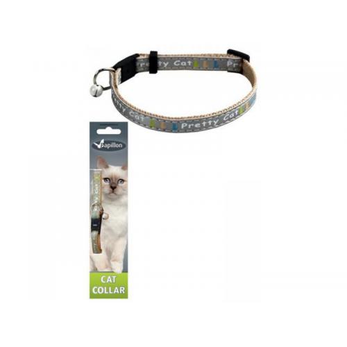 Nastavitelný obojek pro kočky 10 mm x 21 - 33 cm - šedý