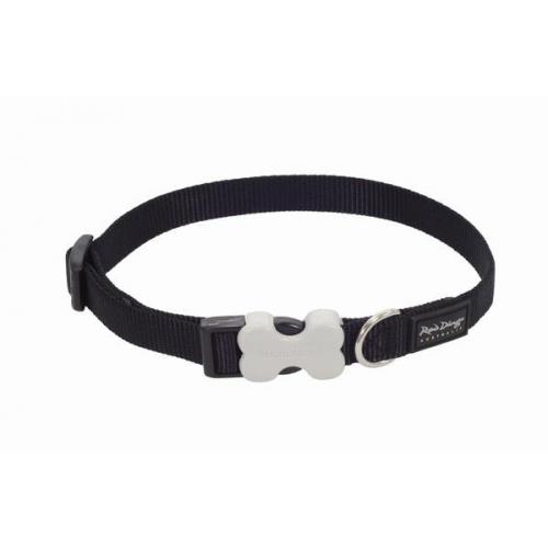 Red Dingo obojek jednobarevný 30 - 45 cm - černý