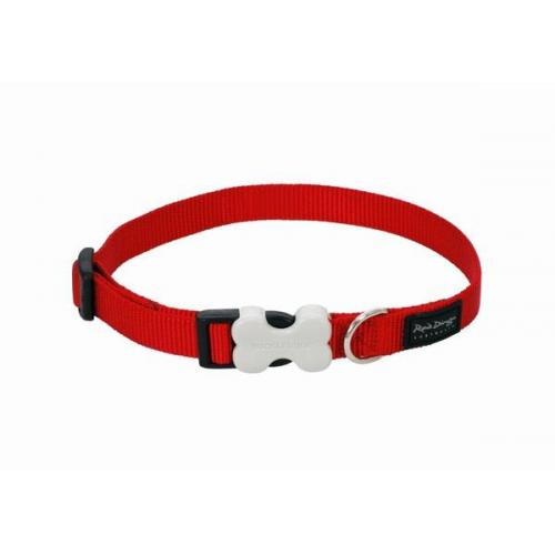 Red Dingo obojek jednobarevný 30 - 45 cm - červený