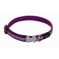 Red Dingo obojek reflexní 30 - 47 cm, šířka 20 mm - fialový