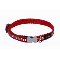 Red Dingo obojek reflexní 41 - 63 cm, šířka 25 mm - červený