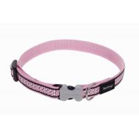 Red Dingo obojek reflexní 41 - 63 cm - růžový