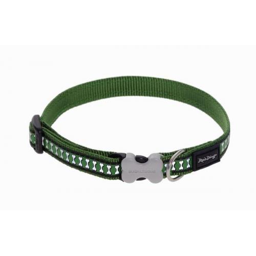 Red Dingo obojek reflexní 41 - 63 cm - zelený