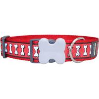 Red Dingo obojek reflexní 37 - 55 cm - červený