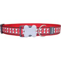 Red Dingo obojek reflexní 50 - 80 cm - červená