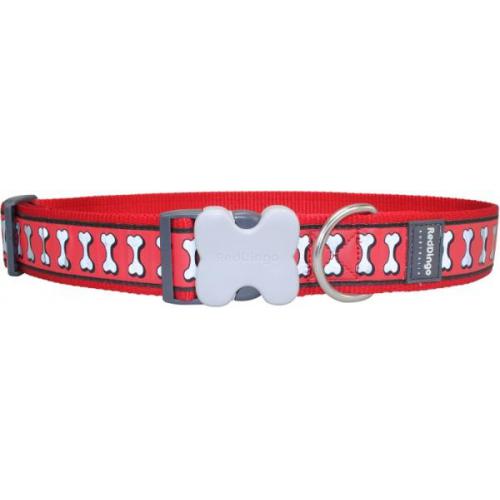 Red Dingo obojek reflexní 50 - 80 cm - červená