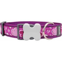 Red Dingo obojek se vzorem  37 - 55 cm - Breezy Love Purple