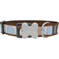 Red Dingo obojek se vzorem 37 - 55 cm, šířka 40 mm - Circadelic Brown