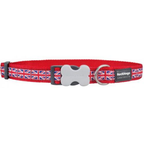 Red Dingo obojek se vzorem 41 - 63 cm, šířka 25 mm - Union Jack Flag